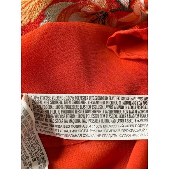 Women’s Forever 21 Orange Strap A Line Sz S Midi Dress Tropical 5324 - Picture 10 of 10